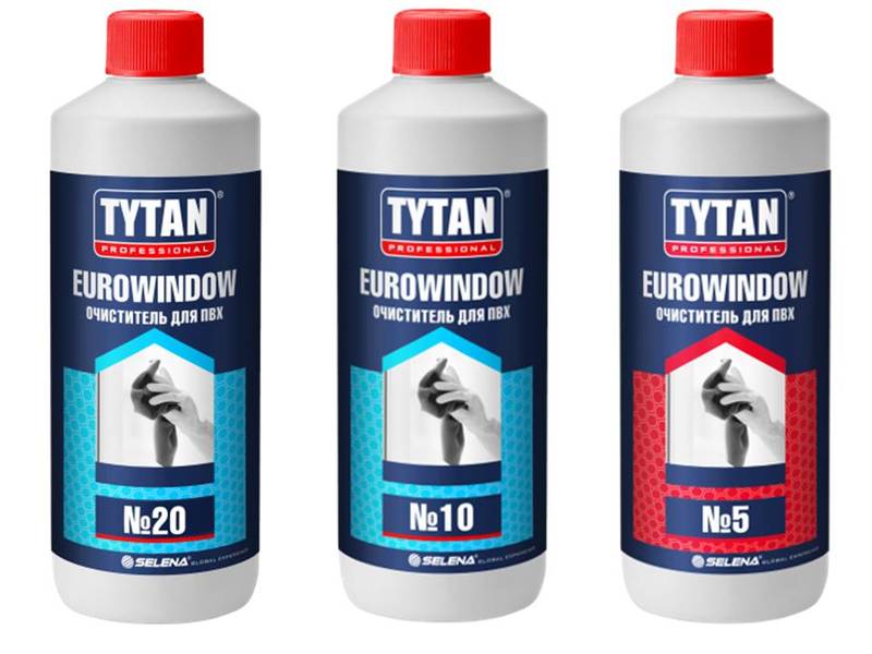 Фото: в ассортименте очистителей TYTAN Professiona Eurowindow представлено три модификации, которые следует выбирать в зависимости от сложности задачи*