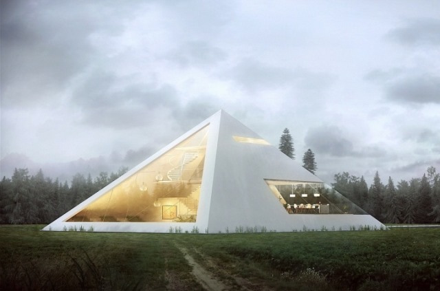 окна, остекление, дом-пирамида, Pyramid House окна, остекление, дом-пирамида, Pyramid House