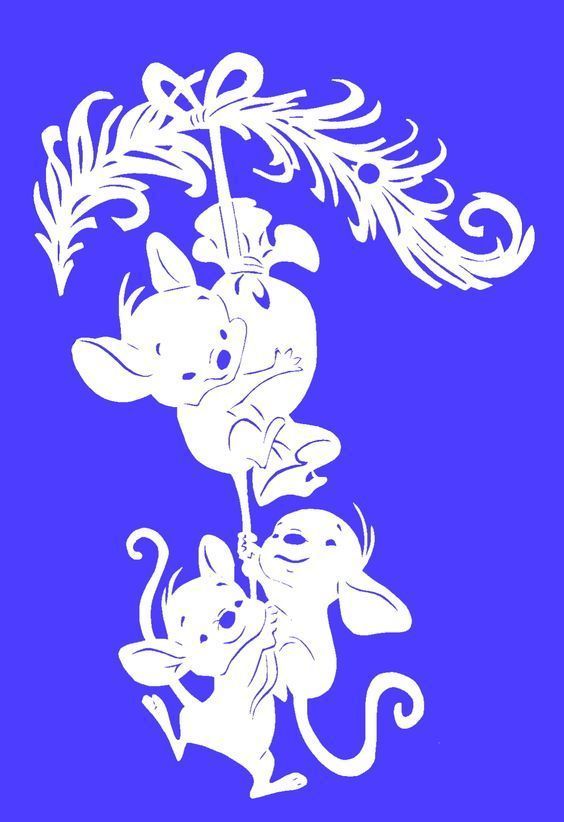 Трафареты на Новый год 2020 Год Крысы