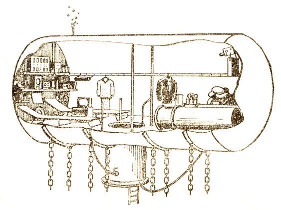 Фото: первый в мире подводный дом «Преконтинент-1», © 