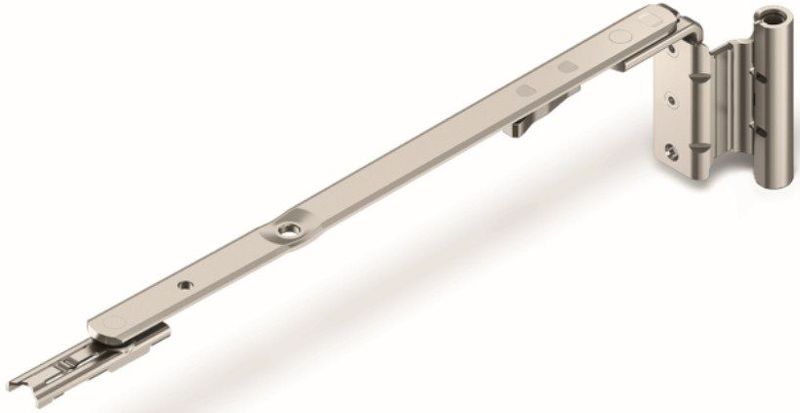 Фото: стандартные ножницы на раме фурнитуры Roto NX обеспечивают возможность микропроветривания*,  