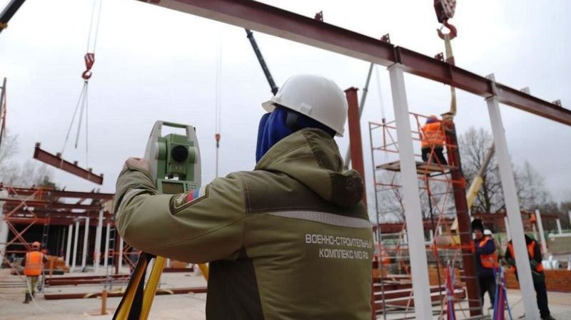 Фото: военные строят госпиталь в городе Одинцово, объект должен быть готов через месяц 