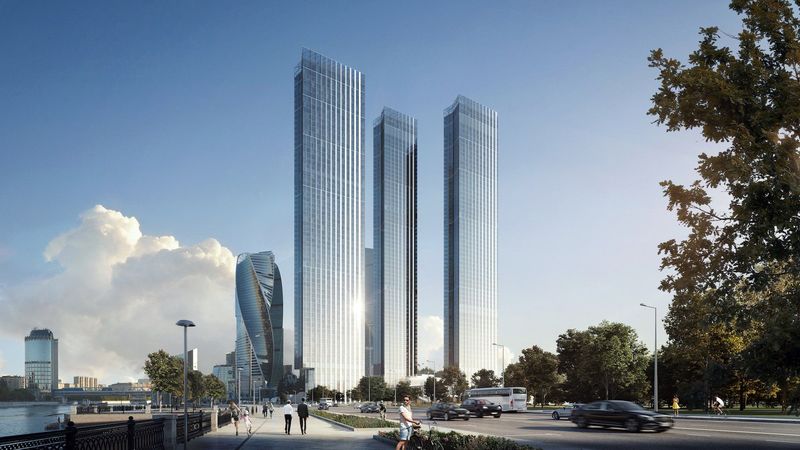 Фото: проект Capital Towers – лаконичность архитектуры подчеркивается с помощью остекления 