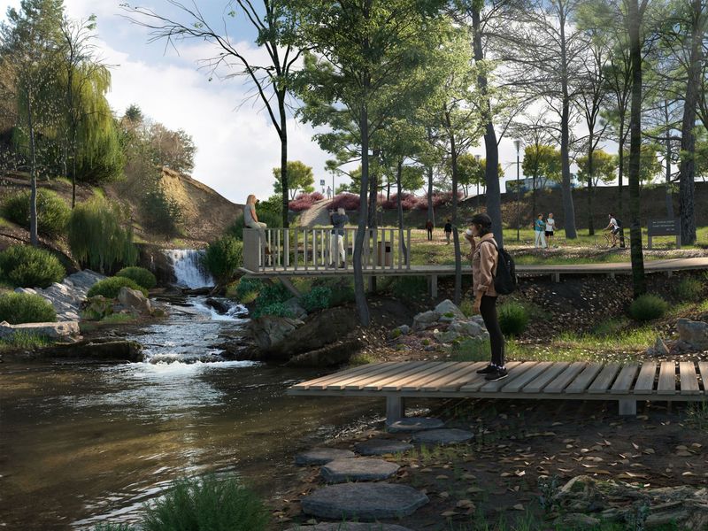 Фото: проект благоустройства зоны отдыха возле одной из рек Кисловодска 