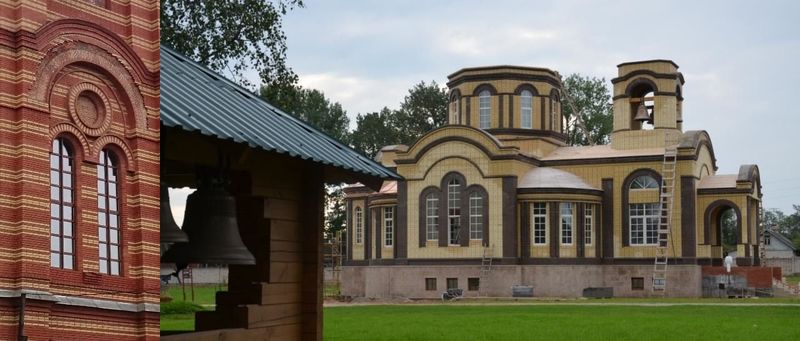 Фото: арочные окна классической формы с фурнитурой Winkhaus в Храмах Вознесения Господня (г.Электросталь)  и Кирилла и Мефодия (г.Санкт-Петербург)