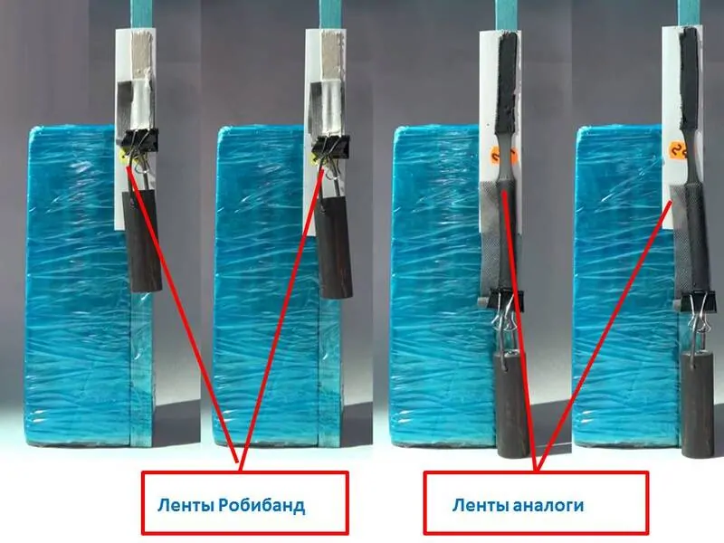 Фото: Ленты Робибанд, в отличие от аналогов, выдерживает положенное по ГОСТу время отслоения образца, @oknamedia