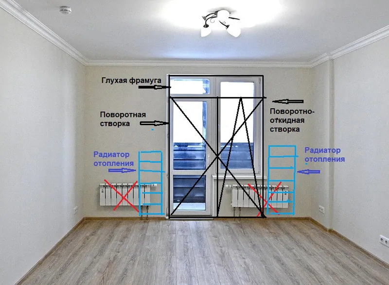 Фото: улучшенный вариант остекления выхода на балкон, ©stroi.mos.ru  