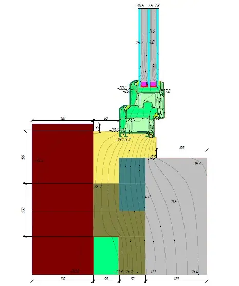 Фото: разработка монтажного узла в программе Therm. © amega 