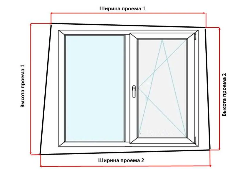 Фото: замер проема окна - размещение окна в проеме неправильной формы. © oknamedia 