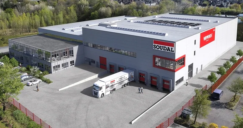 Фото: новое здание Soudal с многоярусным складом, логистическим и учебным центром в Леверкузене (проект), © Soudal