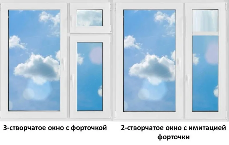 Фото: двухстворчатое окно с имитацией форточки дешевле 3-створчатого с форточкой. © photogenica.ru 