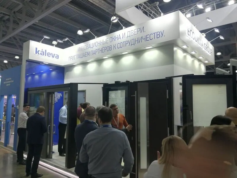 Фото: стенд Kaleva на Mosbuild 2023, © oknamedia
