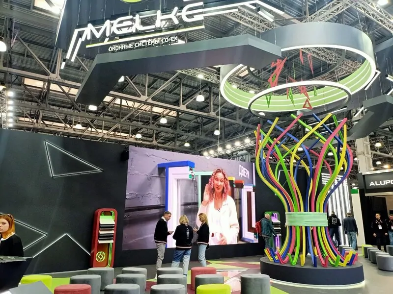 Фото: стенд MELKE на Mosbuild 2024, © oknamedia 