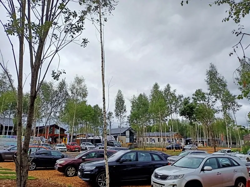 Фото: Парковка на выставке OPEN VILLAGE 2024. © оknamedia