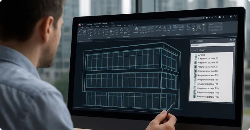 Фото: иллюстрация проектирования объекта с системой Алрокс. © Сделано в нейросетях. АЛРОКС