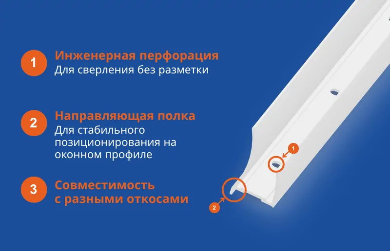 Фото: Стартовый профиль Комфорт THERMO PRO с перфорацией © Warmex 