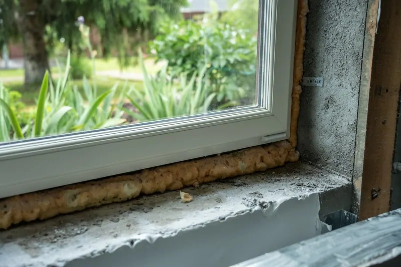 Разрушающаяся пена один из поводов для ремонта монтажного шва окна © оknamedia 