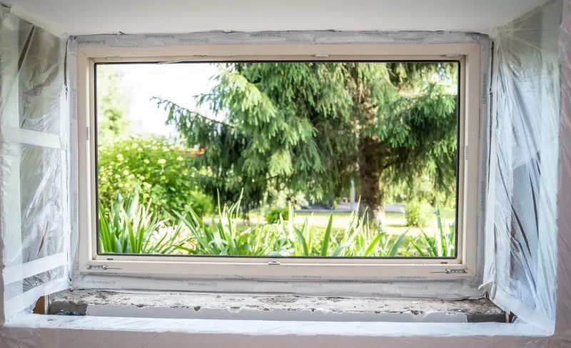 Монтажный шов окна после герметизации © oknаmedia 