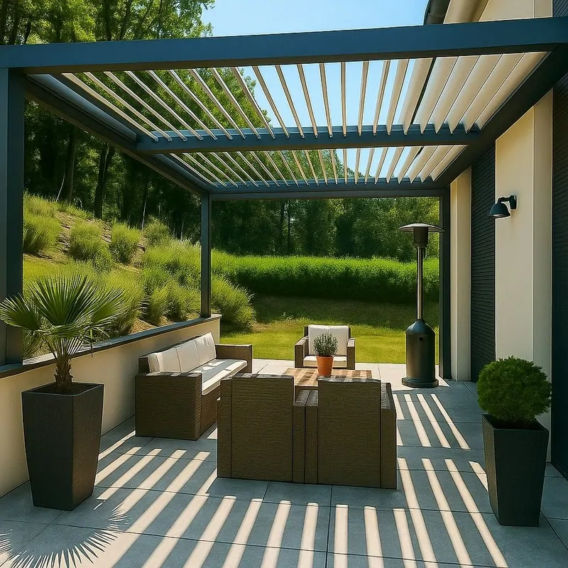 Пергола RALUMA в виде навеса. © ЕТС Групп  