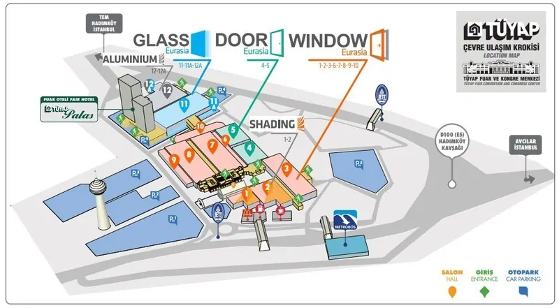 Схема выставки Eurasia Window Турция, Стамбул. © eurasiawindowfair 
