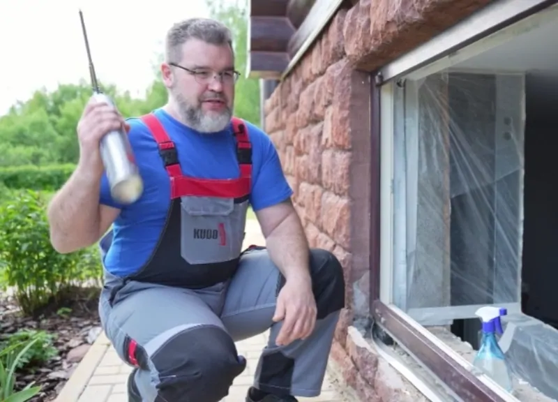 Встряхивание баллона с пеной, для перемешивания преполимера перемешался внутри баллона с газом-вытеснителем, © oknamedia