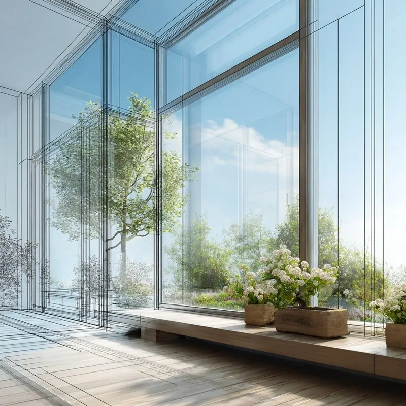 Проект остекления с применением стеклопакетов с закаленным стеклом. © ЕТС Групп 