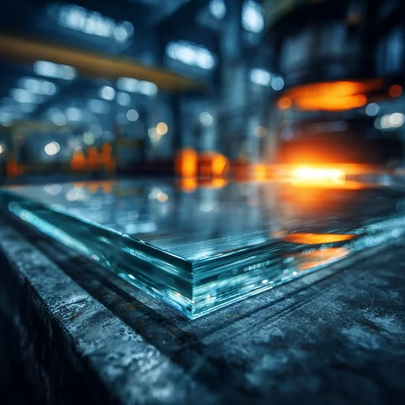 Процесс закаливания стекла в печи. © ЕТС Групп 