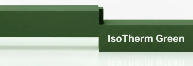 Теплый профиль для выносного монтажа IsoTherm Green на базе высокоплотного полиуретана.© ЕТС Групп 