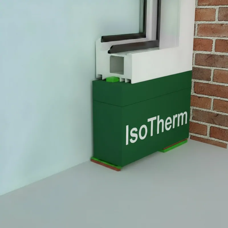 Узел с применением теплого цокольного профиля IsoTherm.© ЕТС Групп 