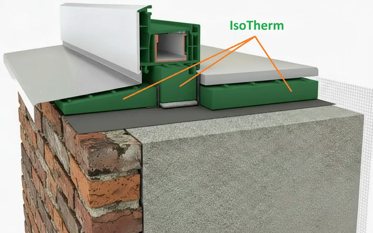 Система утепления и звукоизоляции монтажного узла IsoTherm Green. © ЕТС Групп 