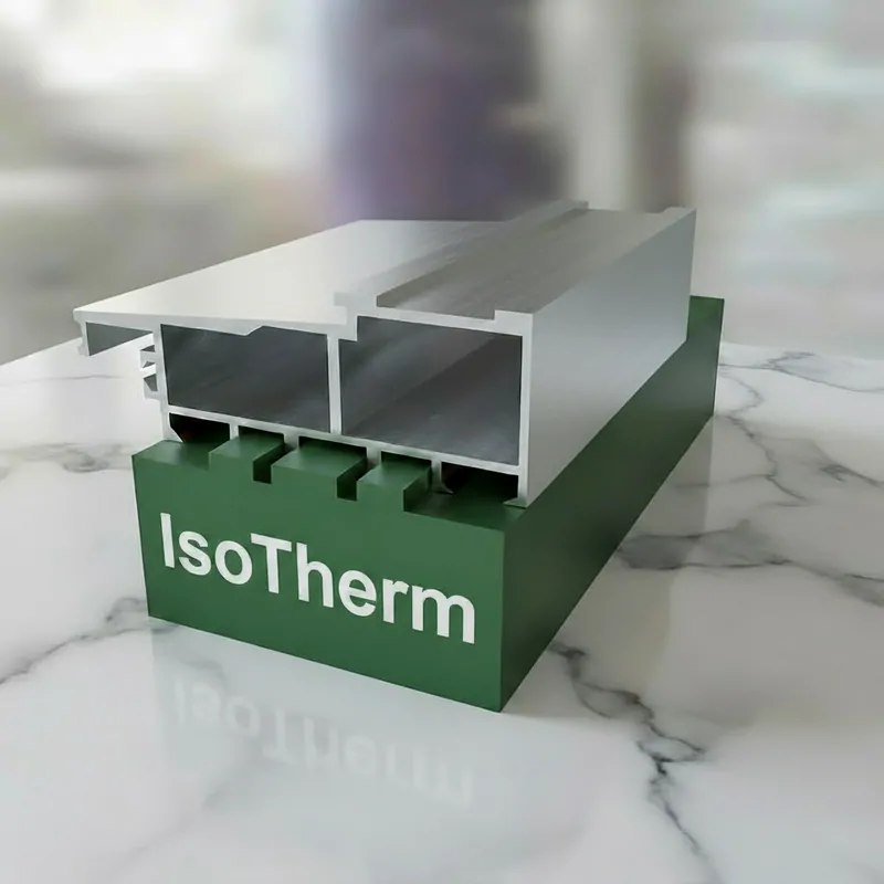 Теплый подставочный профиль для алюминиевых порогов IsoTherm Green. © ЕТС Групп 