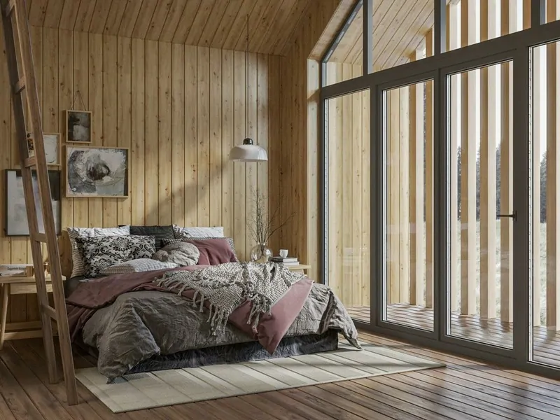 Фото: вид изнутри «Дома в подарок». По плану – окна и дверь из профиля РЕХАУ GRAZIO © РЕХАУ 