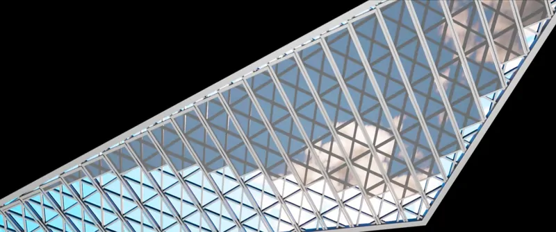 Проект крыши, для которой изготовлена солнцезащита © WellSun 