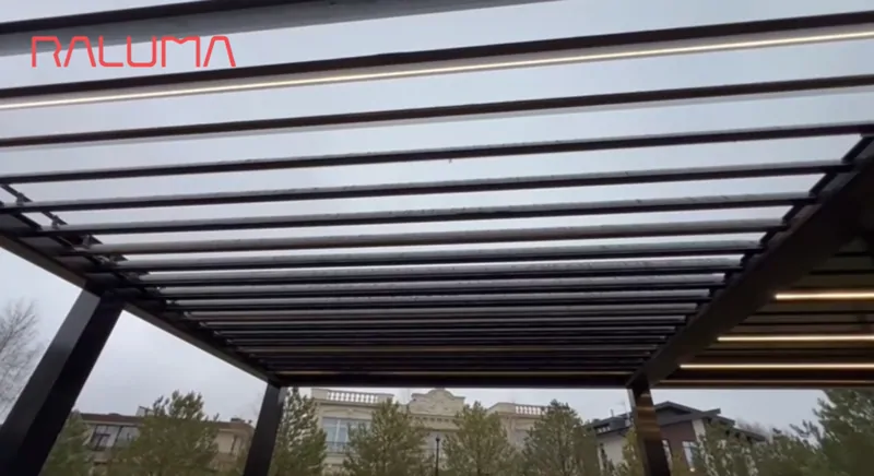 Автоматическая биоклиматическая крыша на базе перголы РАЛЮМА. © ЕТС ГРУПП  