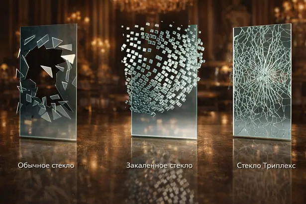 Разрушение стекла в зависимости от его вида. © ЕТС ГРУПП 