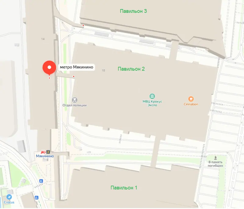 Карта проезда Мосбилд Крокус