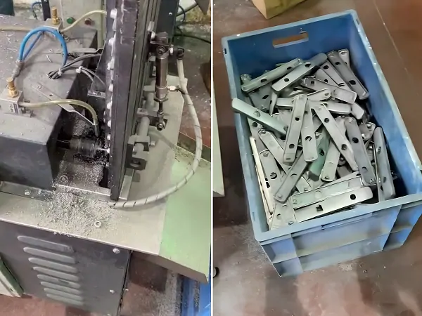 Нарезка резьбы на детали планки будущего нажимного гарнитура, © SSK Industry 