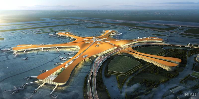 Фото: оригинальная форма аэропорта в Пекине напоминает звезду