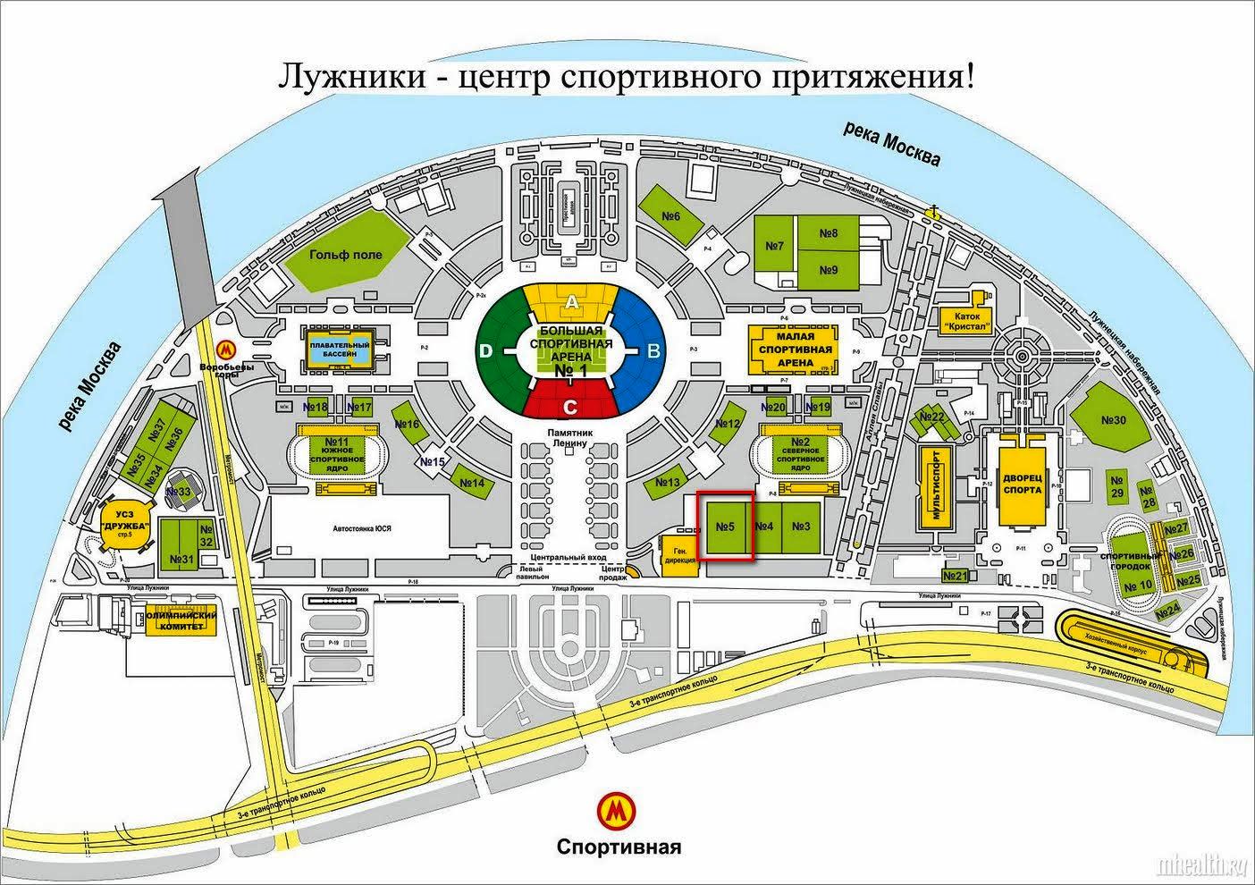Карта москвы лужники набережная